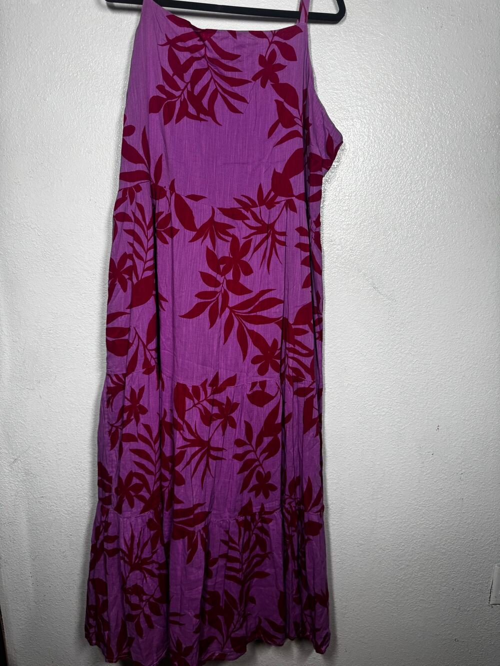 Old Navy Floral Maxi Dress Pink Sz XXL Smocked Sleeveless